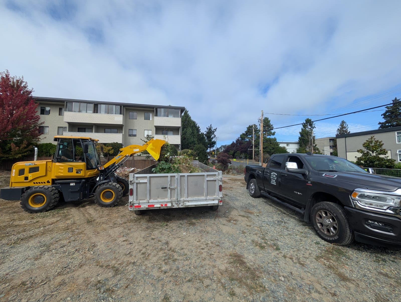 Excavator in use