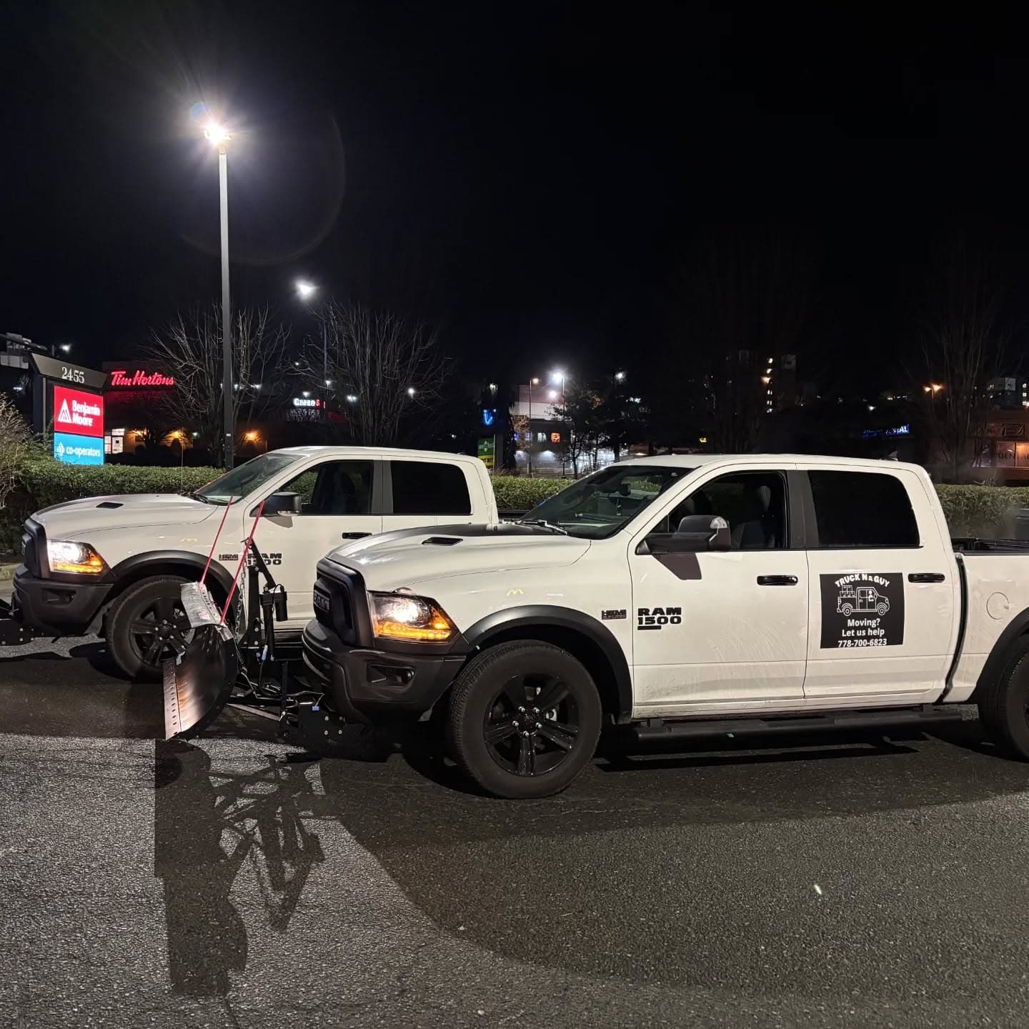 Winter services truck ready for snow removal