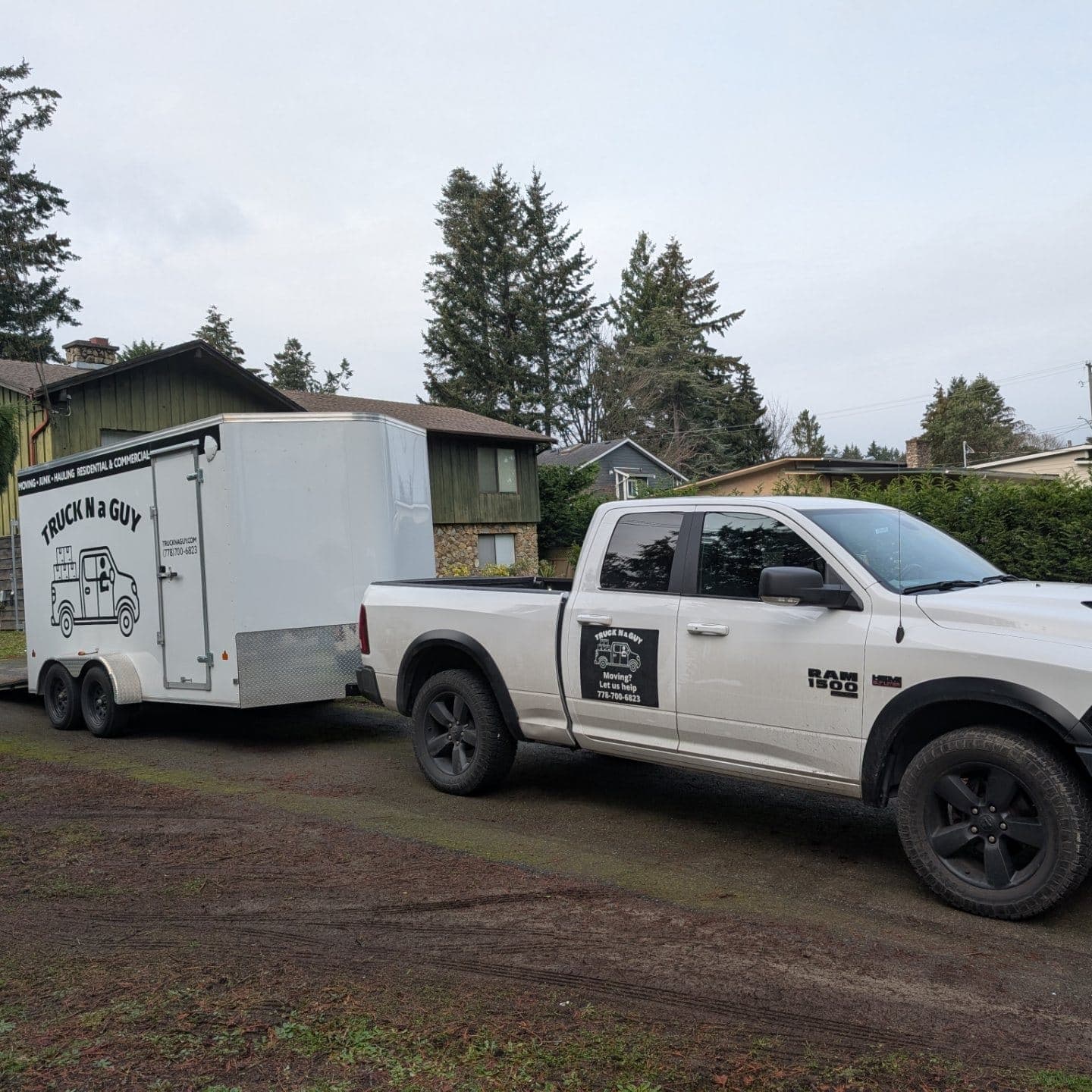 Truck and covered trailer